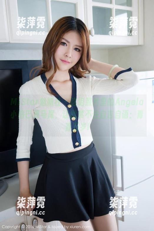 MiStar魅妍社 - 这组照片里的Angela小热巴双马尾，让我禁不住自言自语：青春万岁!